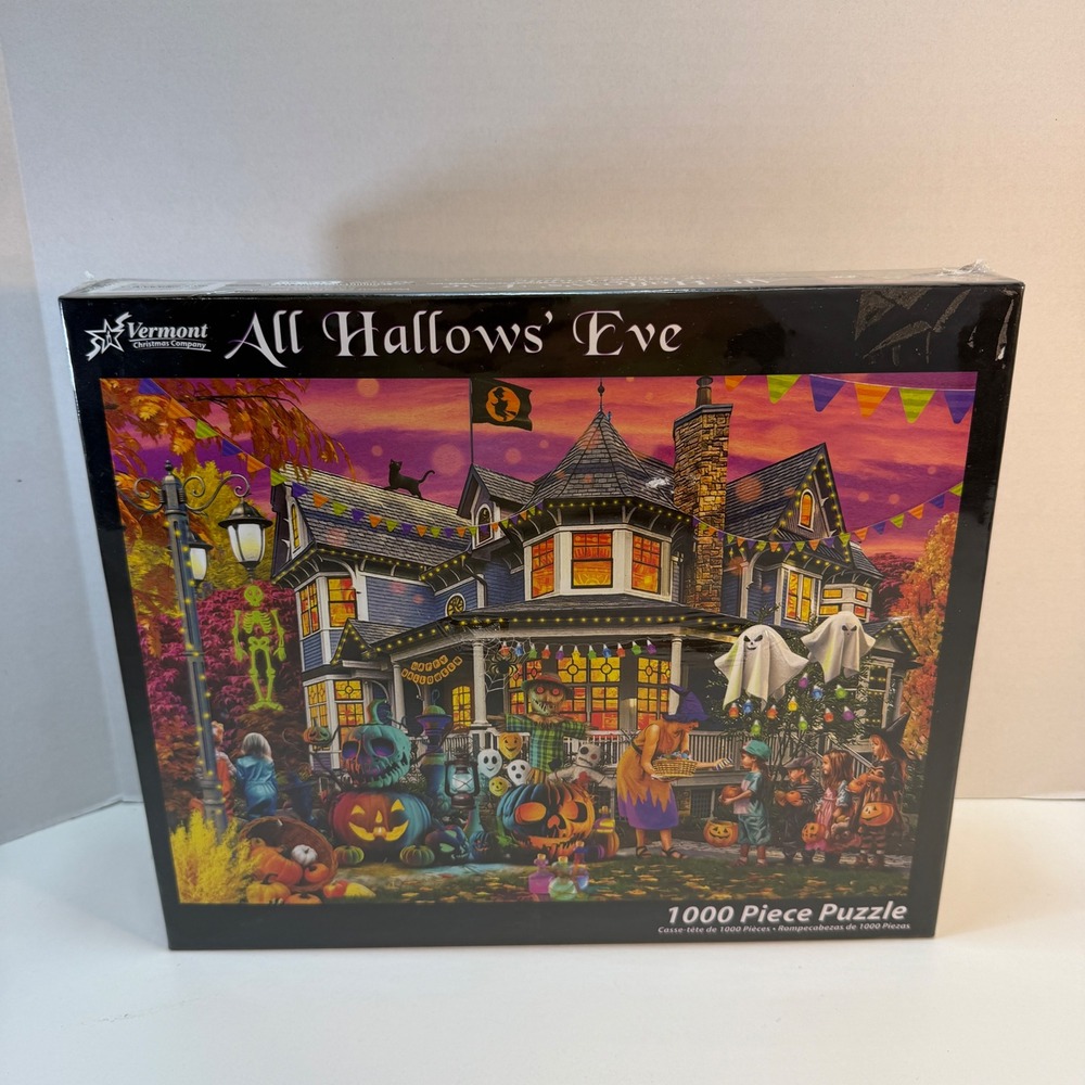 Vermont Christmas Company Jigsaw Puzzle All Hallows Eve 1000 Halloween Ghost